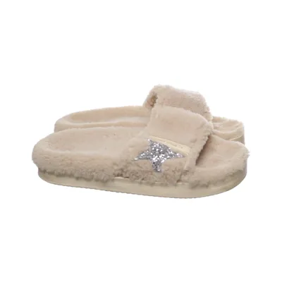 Chaussons (Beige) de Golden Goose Cuir