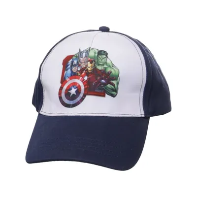 Baseballkasket (Blå, Hvid, Flerfarvet) fra Marvel Avengers Bomuld, Polyester
