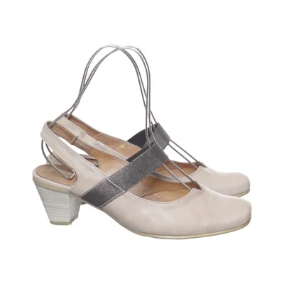 High heel sandals (Beige, Gray) from Hispanitas Leather
