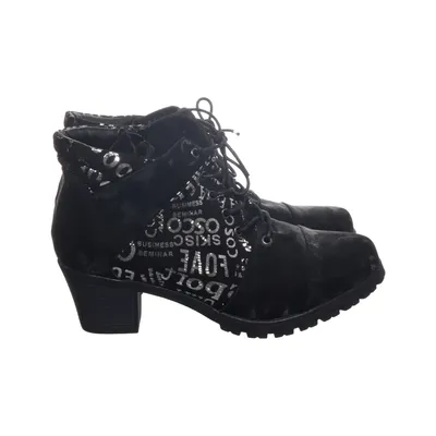 Heeled boots (Black, Silver) from Liva Loop