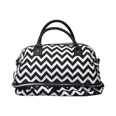 Weekendbag (Svart, Vit) från Stefano Bomull, Polyester