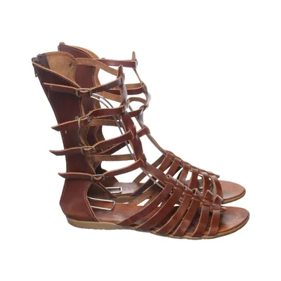 Gladiator sandalen (Bruin) van Klimatsakis Leer