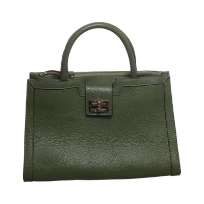 Handbag (Green) from Geox Leather, Polyester