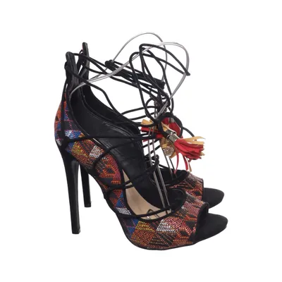 Heeled boots (Black, Multicolored) from Shoedazzle Polyurethane
