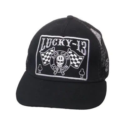 Trucker pet (Zwart, Wit) van Lucky 13