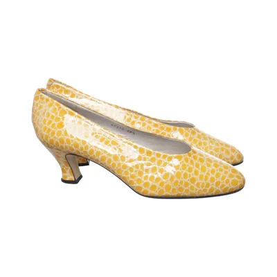 Escarpins (Jaune, Blanc) de Brenda Zaro Cuir