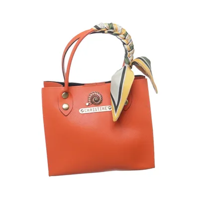 Handbag (Orange, Multicolored) from Christine
