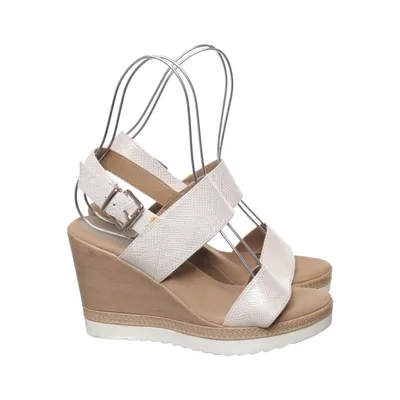 Wedges (Beige) from Star Collection Leather