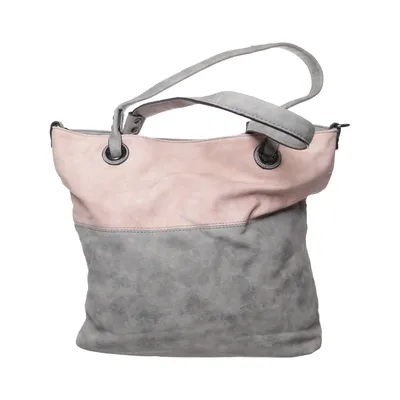 Handbag (Gray, Pink) from Venturini Polyester, Polyurethane