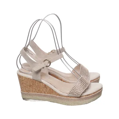 Wedges (Beige) from Venturini Leather