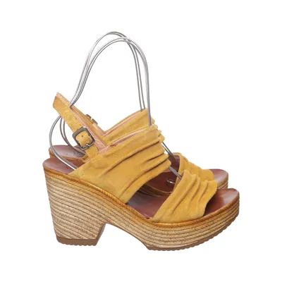 Wedges (Yellow) from Felmini Leather