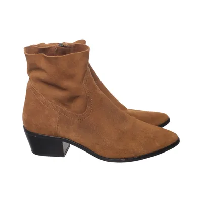 Heeled boots (Brown) from Mango Leather