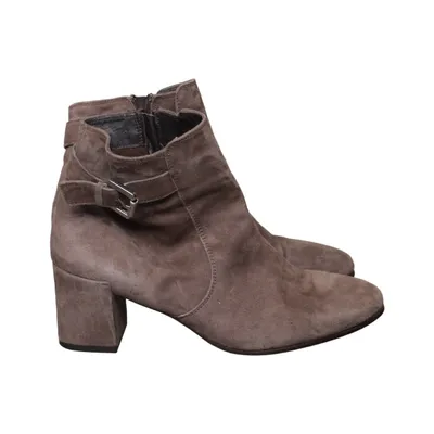 Bottines (Marron) de Lazzarini Cuir, Daim