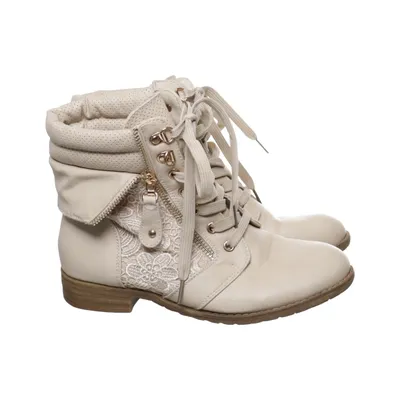 Laced boots (Beige) from Jumex