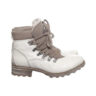 Schnürstiefel (Weiß, Braun)