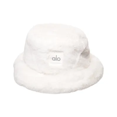 Bucket hat (White) from Alo Yoga Faux fur, Polyester