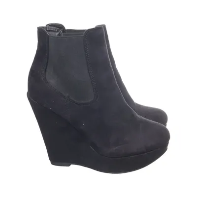 Chaussure compensées (Noir) de Mode Queen