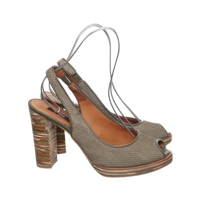 Sandales à talons hauts (Vert) de Zinda Cuir