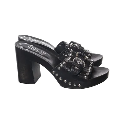 Mules (Schwarz) von Replay Leder