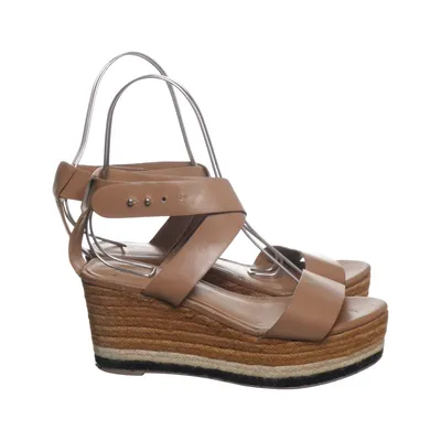 Chaussure compensées (Marron) de Mango Touch Cuir