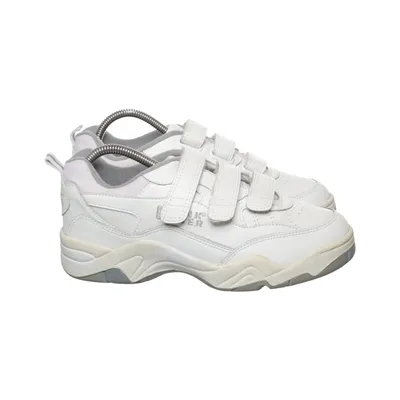 Baskets (Blanc, Gris) de NK Cuir