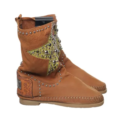 Moccasins (Brown, Yellow, Multicolored) from Karma of Charme Leather