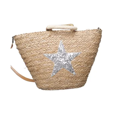 Strandtaske (Beige, Sølv)