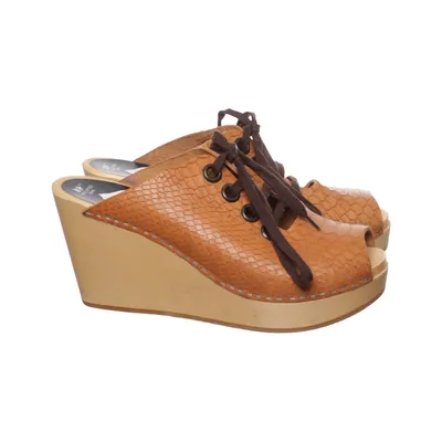 Clogs (Braun) von Swedish Hasbeens for H&M Leder