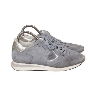 Sneakers (Grijs, Zilver, Blauw) van Philippe Model Leer