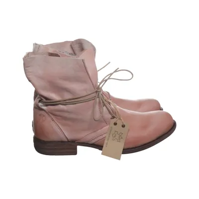 Bottes à lacets (Rose) de Post Xchange Cuir