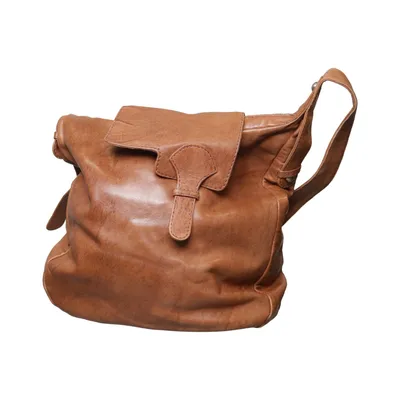 Sac à bandoulière (Marron) de Veronique Branquinho Coton, Cuir