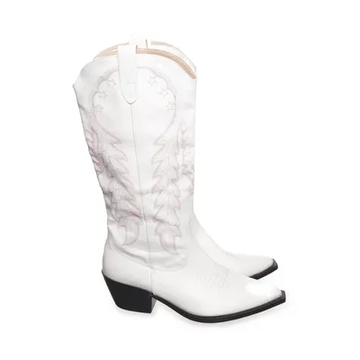 Cowboyboots (Vit, Rosa)