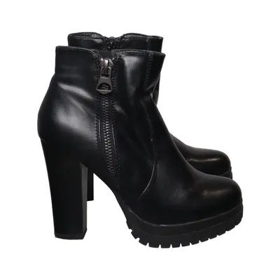 Bottes à talons (Noir) de Catwalk Cuir