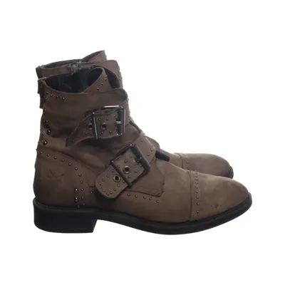 Ankle boots (Gray) Leather