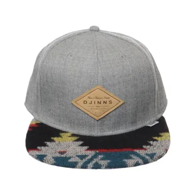 Honkbalpet (Grijs, Meerkleurig) van Djinns Polyester, Wol