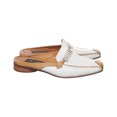 Mules (White, Beige) from Everybody Leather