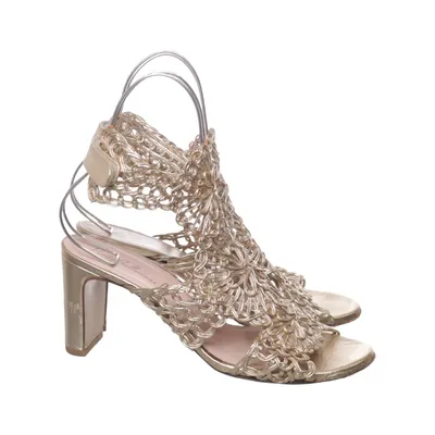High heel sandals (Gold) from Mascaró Leather