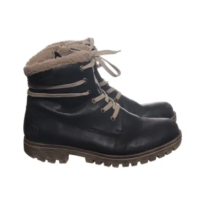 Laced boots (Black, Beige) from Rieker