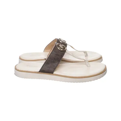 Teenslippers (Bruin, Wit) van Michael Kors Leer