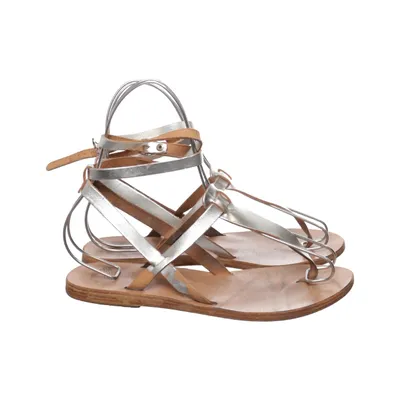 Sandalen (Zilver, Bruin) van Ancient Greek Sandals Leer