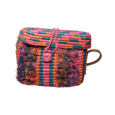 Umhängetasche (Pink, Mehrfarbig) von Zara Basic Collection Baumwolle, Polyurethan