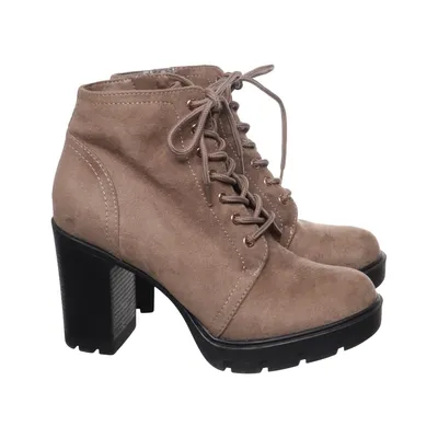 Heeled boots (Beige) from Pesaro Leather