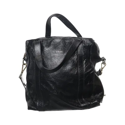 Handbag (Black) from Uterqüe Cotton, Leather