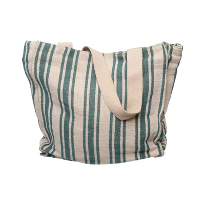 Canvas tas (Beige, Groen) van Zara Polyester