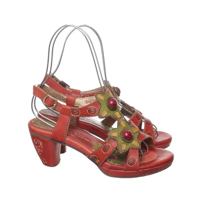 High heel sandals (Red, Green, Multicolored) from Laura Vita Leather
