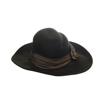 Chapeau en feutre (Vert, Beige) de Modiste