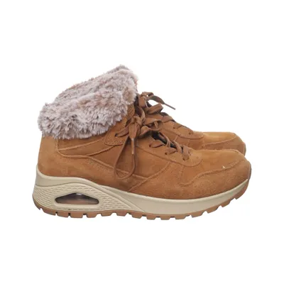 Laced boots (Brown) from Skechers Faux fur, Leather
