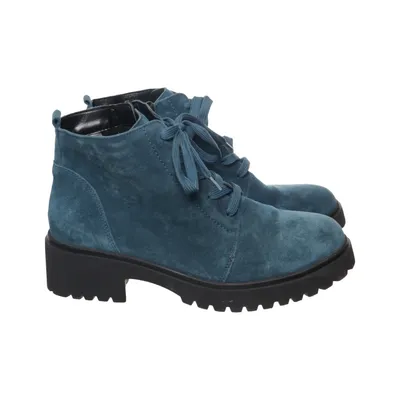 Bottes à lacets (Bleu) de Waldläufer Cuir
