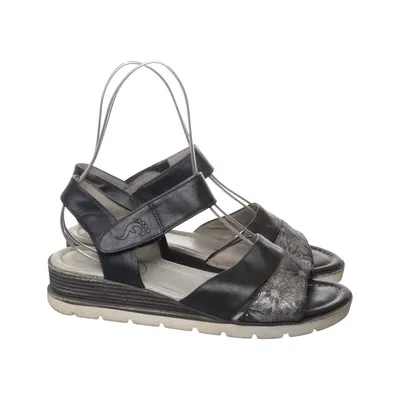 Sandals (Black, Silver) from Footflexx