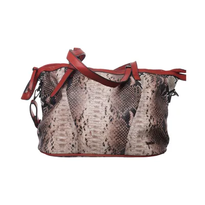 Shoulder-bag (Red, Brown, Black) from Boscha Cotton, Polyester, Polyurethane